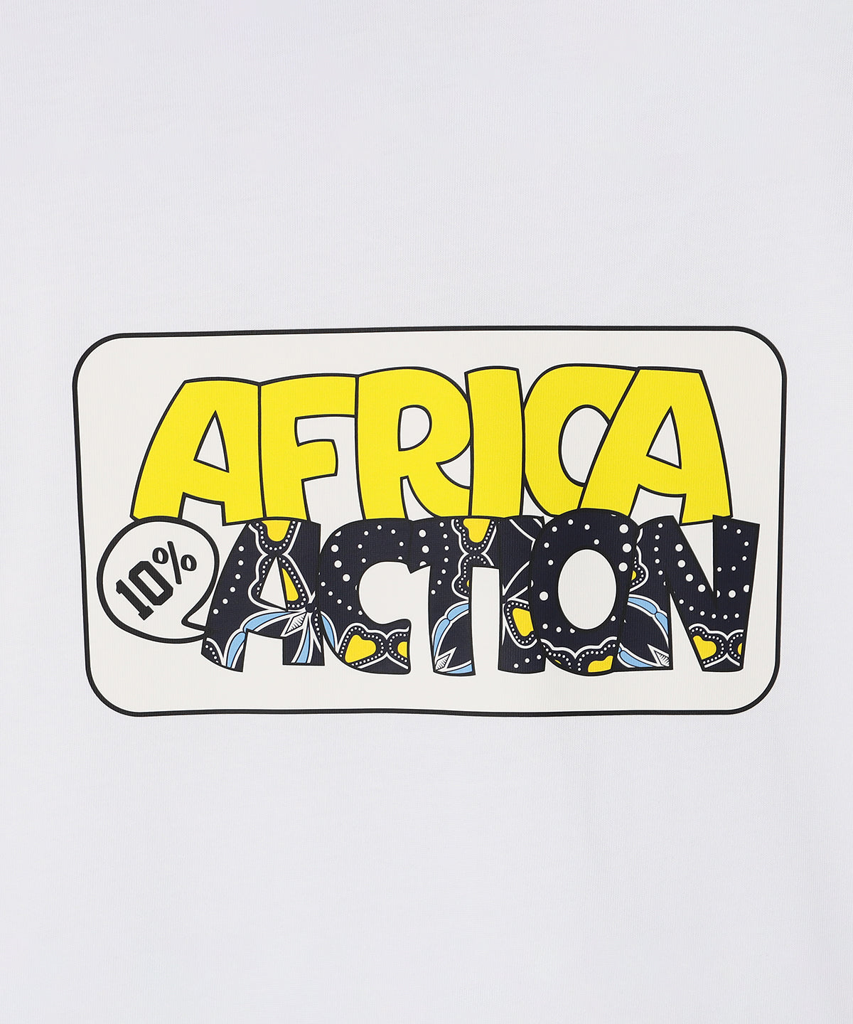Lunch T-shirts AFRICA10%ACTION  WHITE