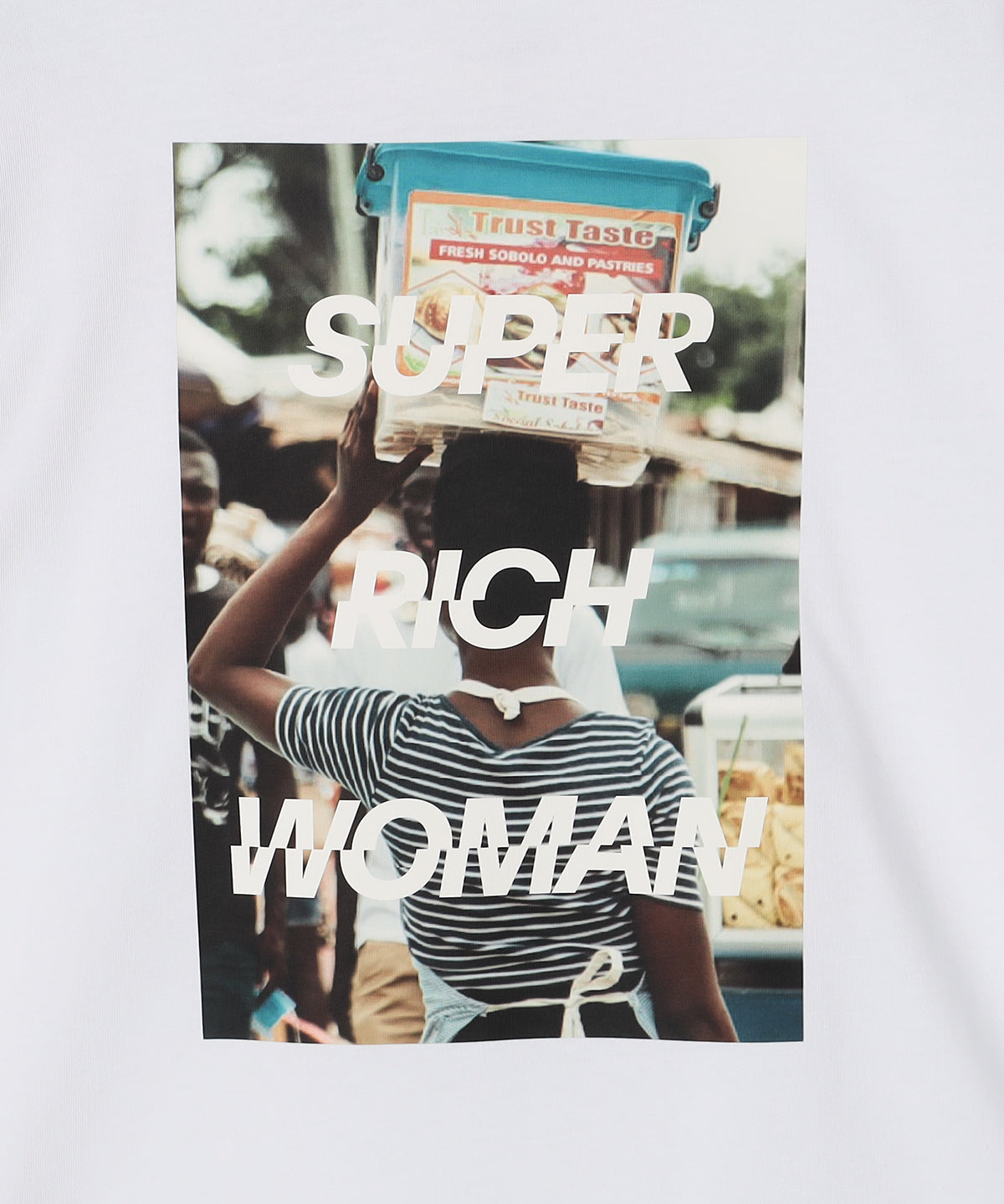 Lunch T-shirts SUPER RICH WOMAN WHITE