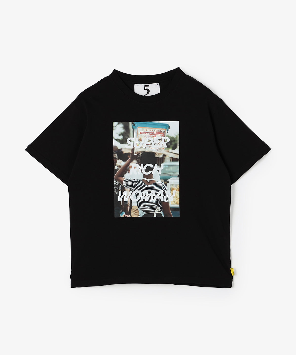 Lunch T-shirts SUPER RICH WOMAN BLACK