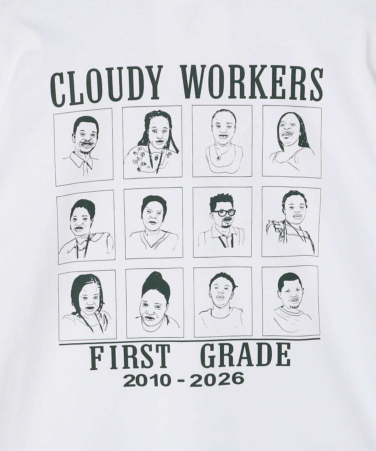Lunch T-shirts CLOUDY WORKERS WHITE