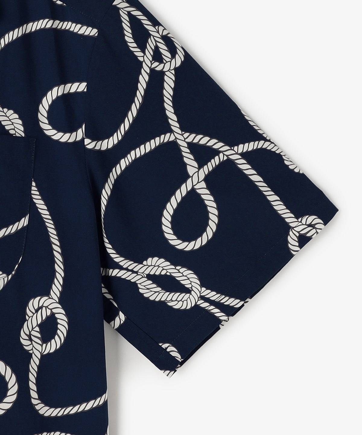 プリント半袖シャツ NAVY
