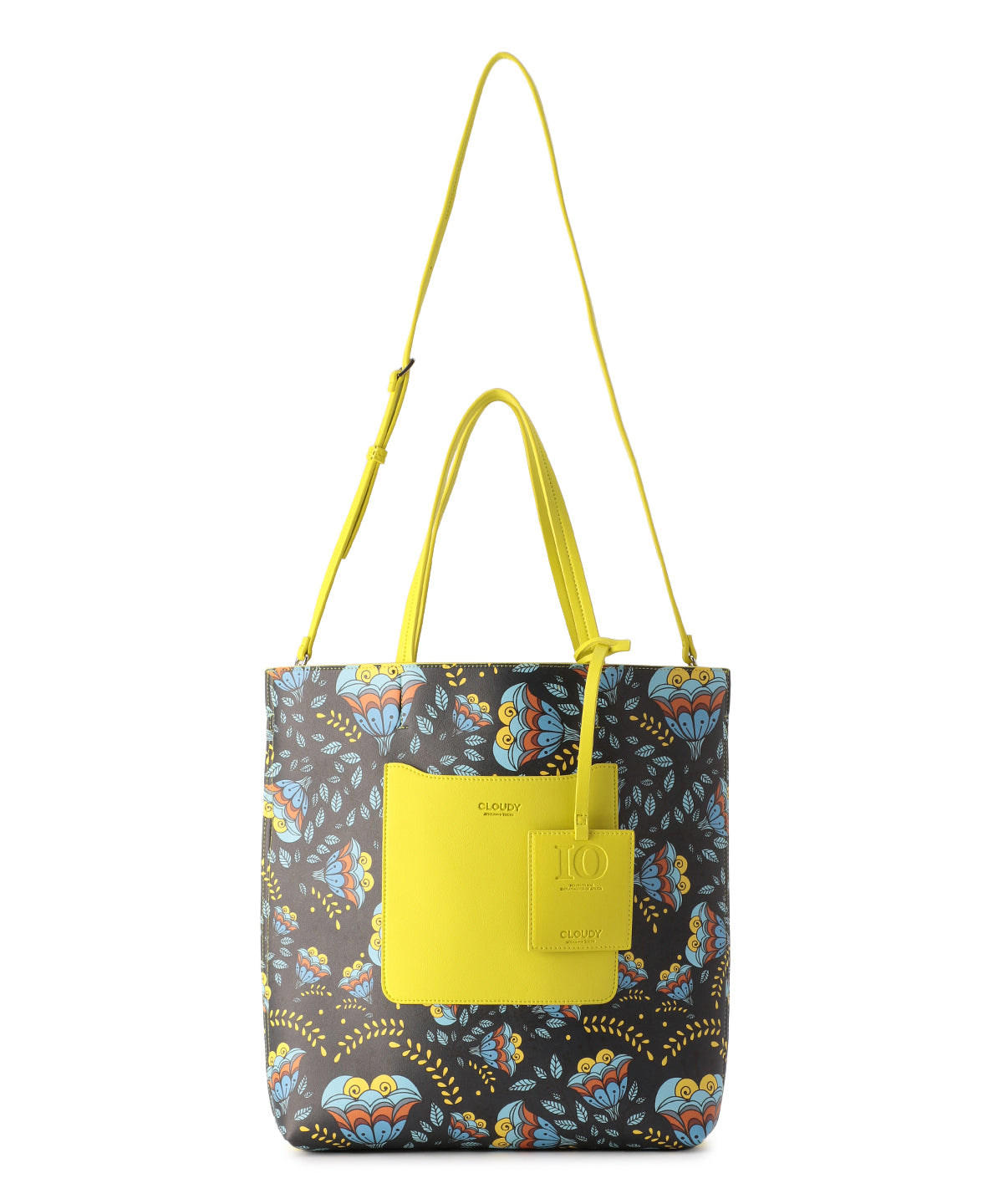 Fake Leather Printed Tote Bag (Large) YELLOW| バッグ | CLOUDY公式 