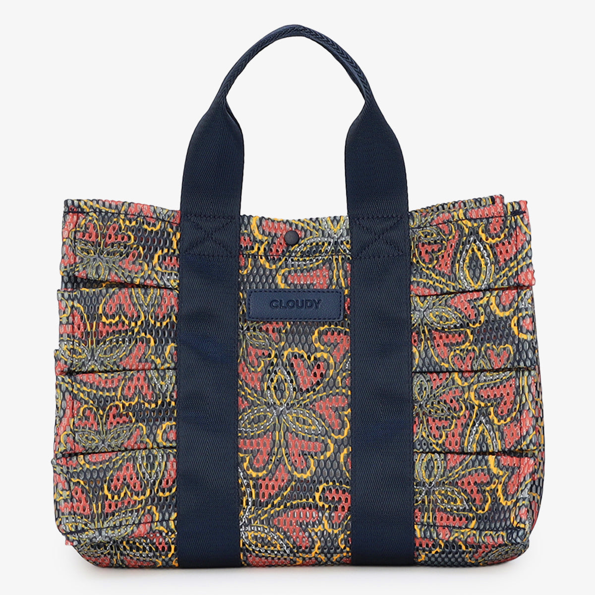 Mesh Frill Bag「心の花」 NAVY