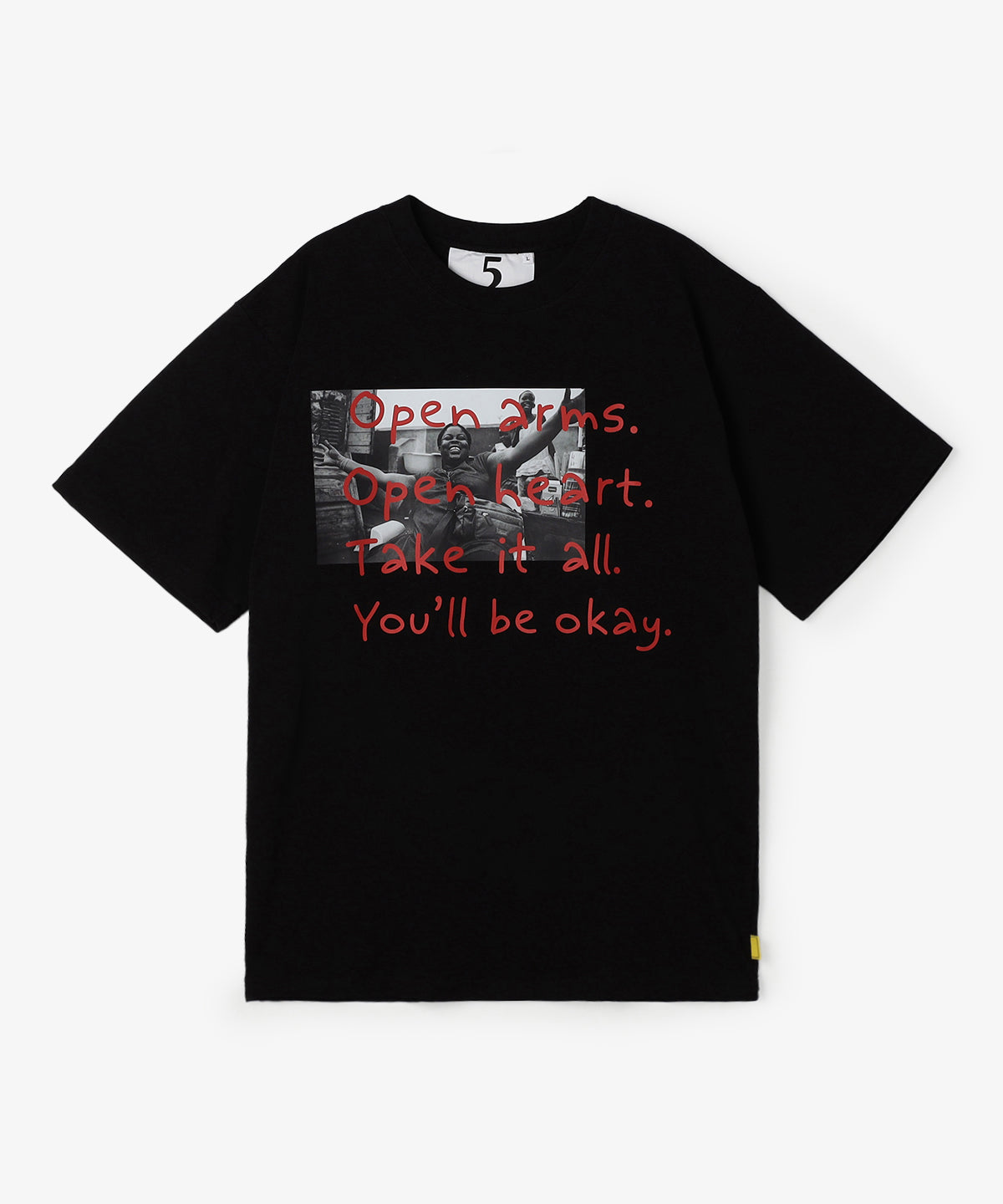 Lunch T-shirts OPEN ARMS BLACK