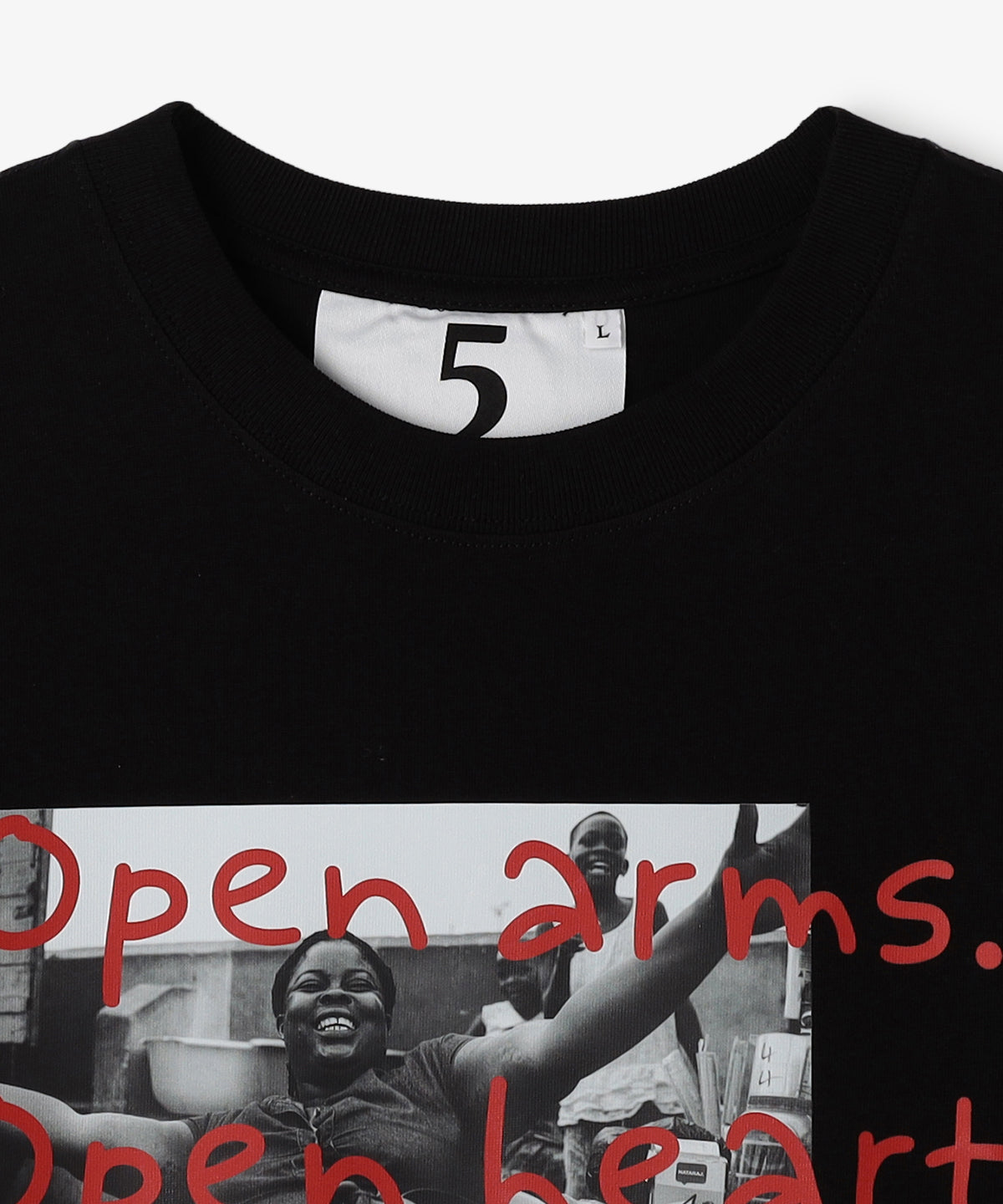 Lunch T-shirts OPEN ARMS BLACK