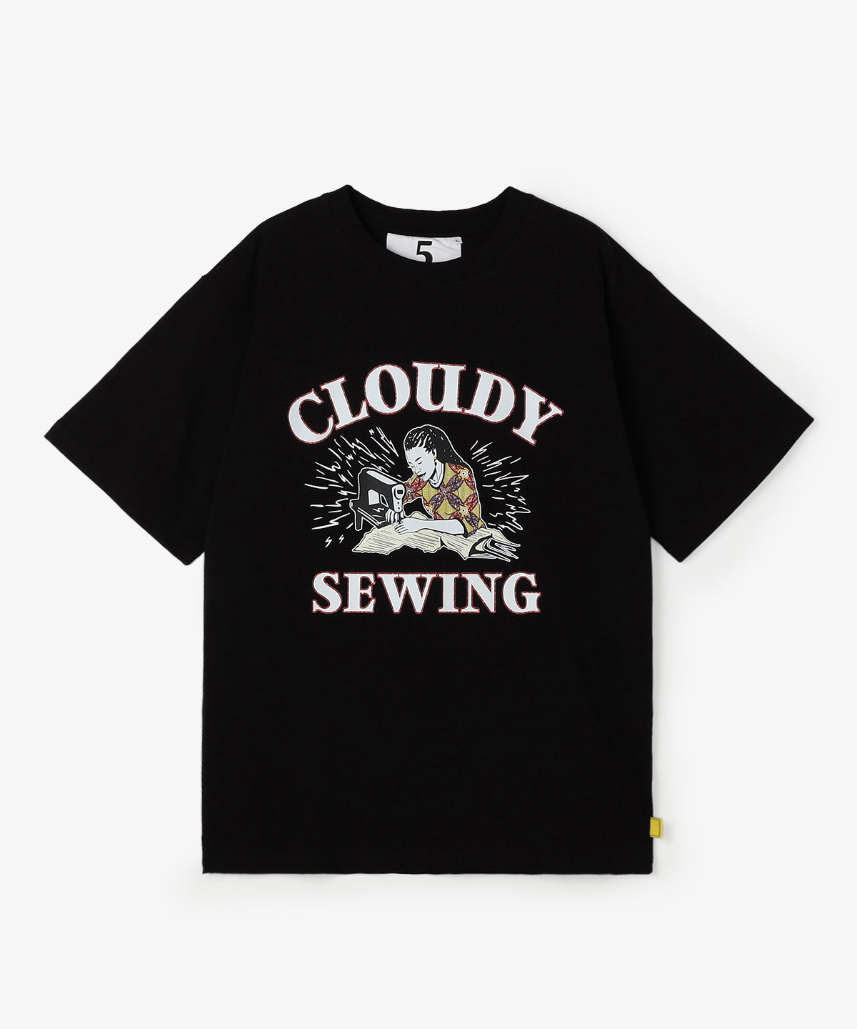 Lunch T-shirts CLOUDY SEWING BLACK