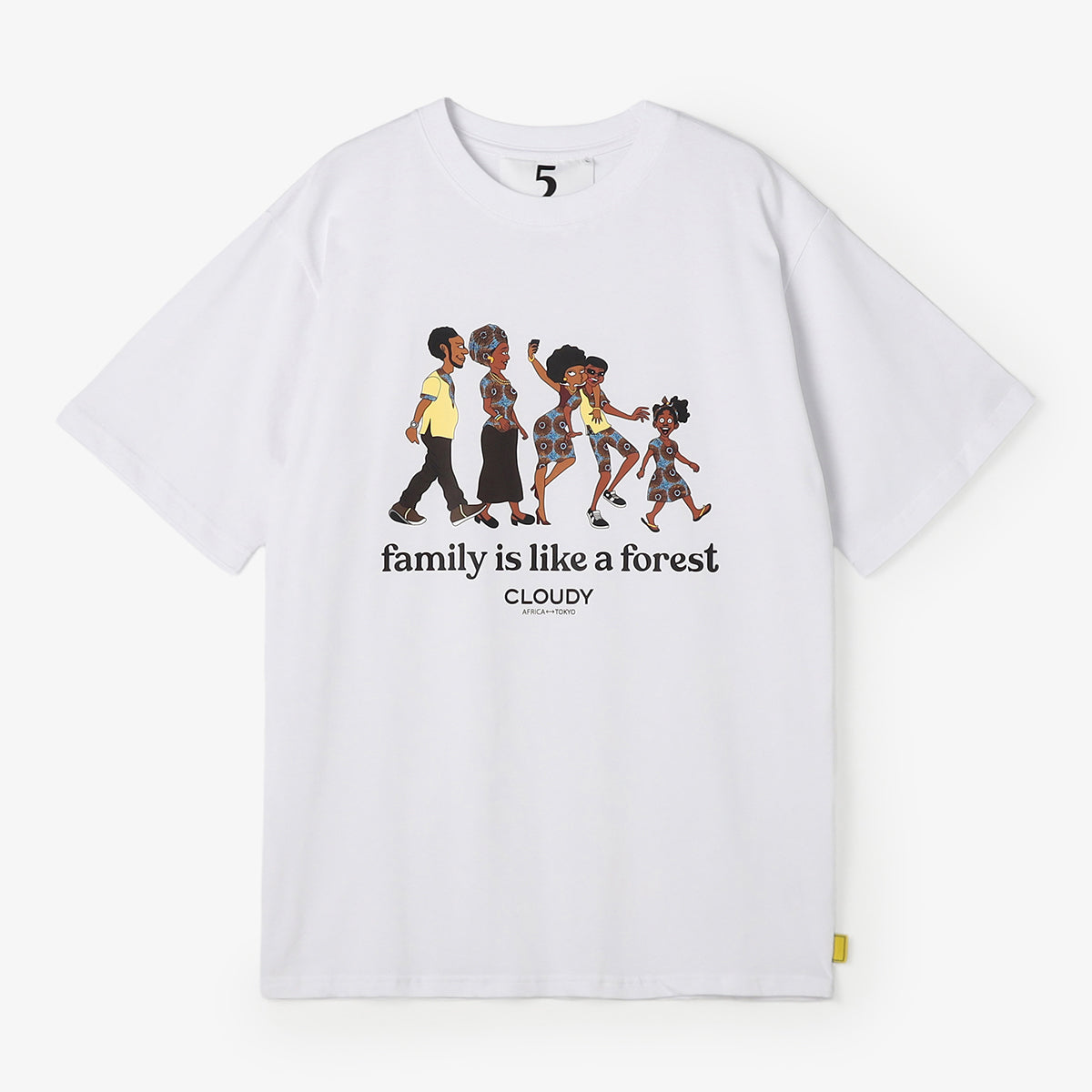 Lunch T-shirts Family is like a forest WHITE