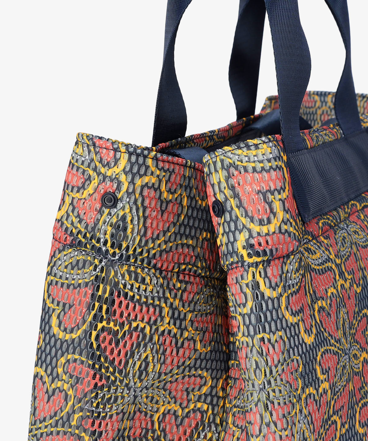 Mesh Tote Bag「心の花」 NAVY