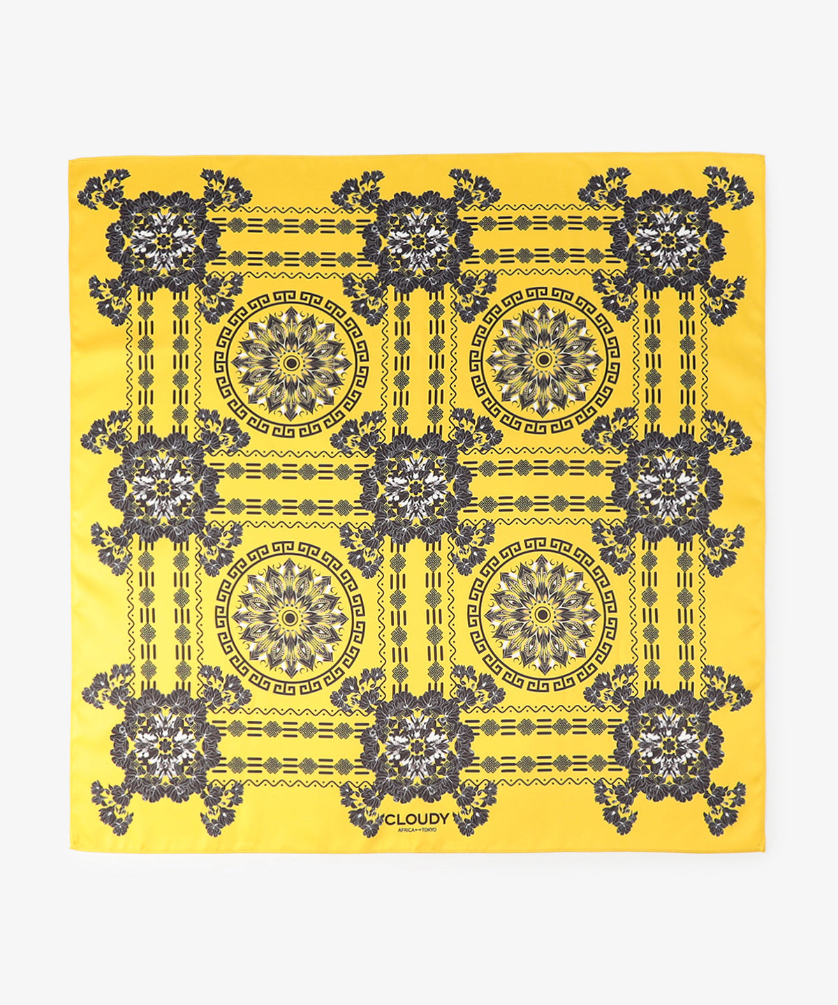 アフリカン柄スカーフ YELLOW
