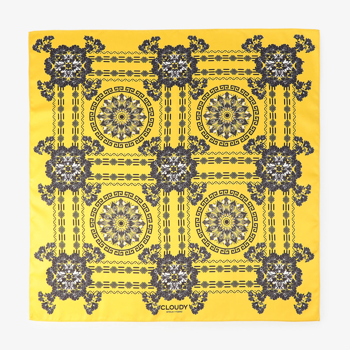 アフリカン柄スカーフ YELLOW