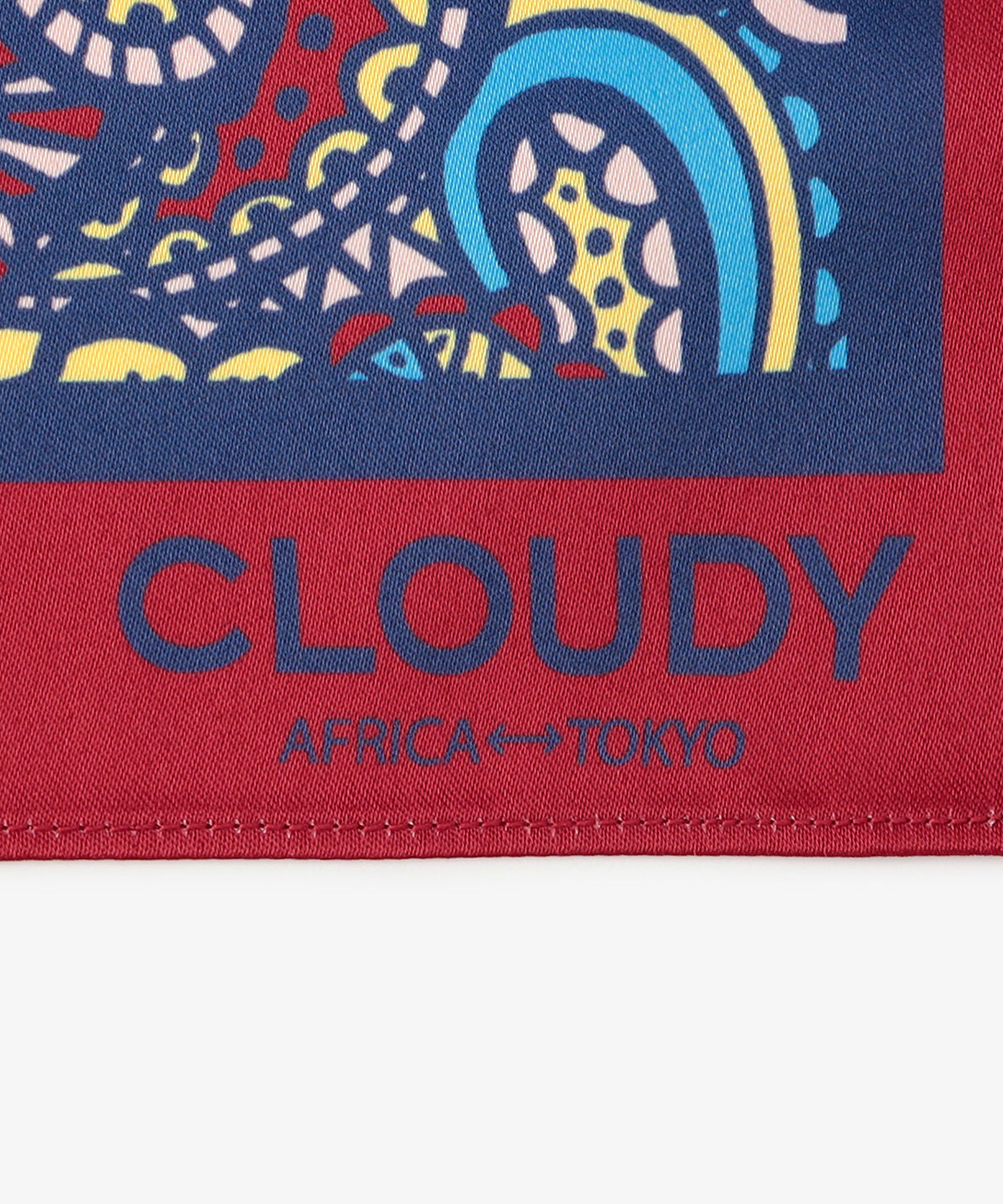 アフリカン柄スカーフ RED
