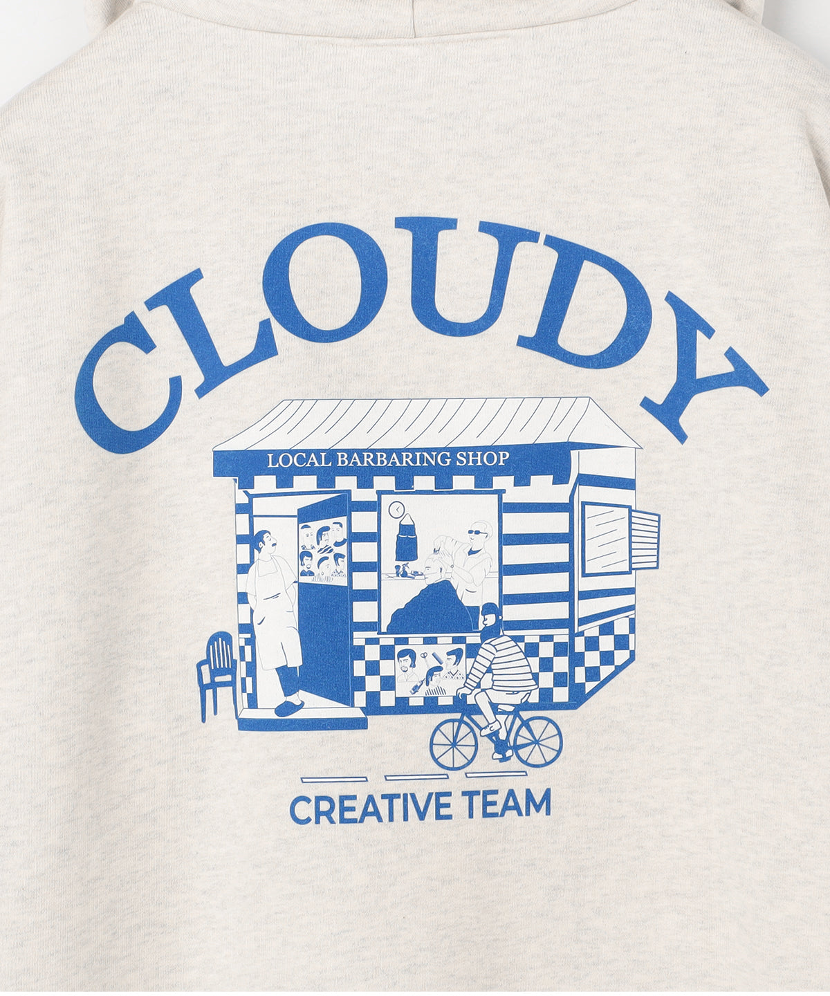 【予約：11月下旬発送予定】スウェットパーカー BARBER GRAY