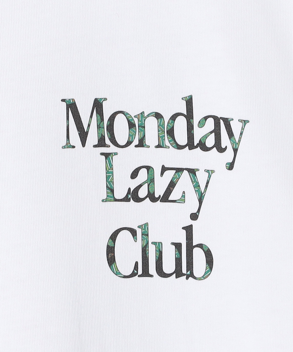 Lunch T-shirts MONDAY LAZY CLUB WHITE