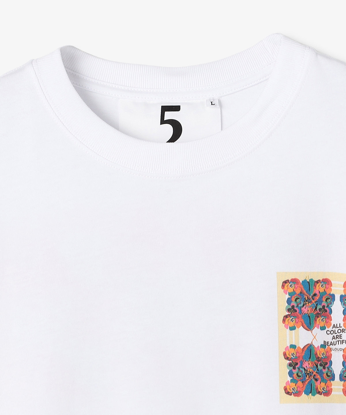 Lunch T-shirts HIBISCUS HOPE WHITE