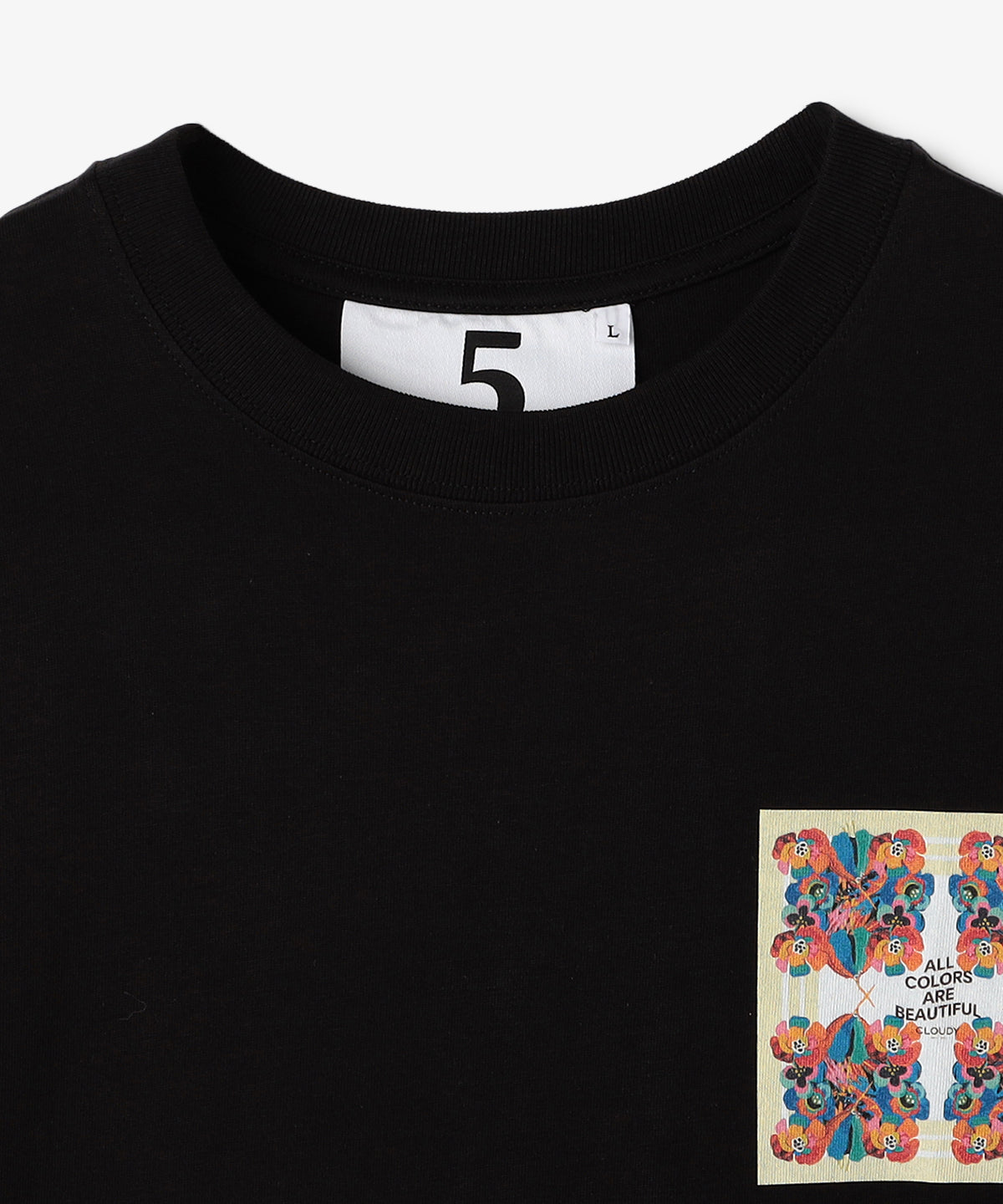 Lunch T-shirts HIBISCUS HOPE BLACK