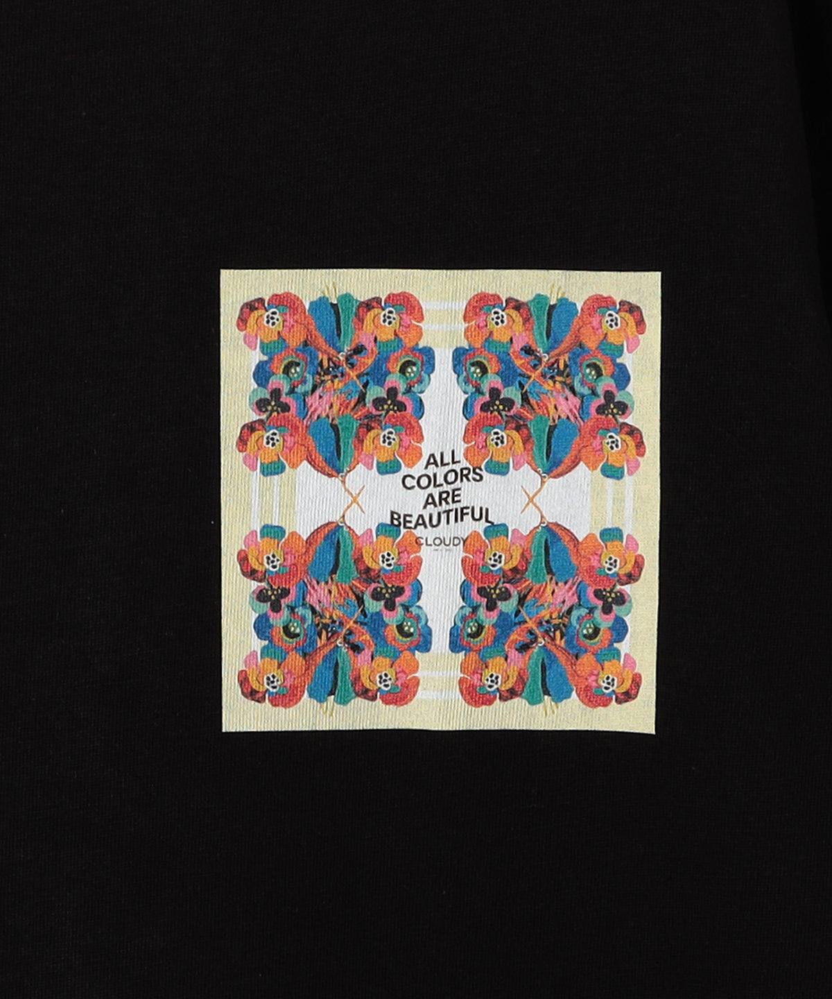 Lunch T-shirts HIBISCUS HOPE BLACK