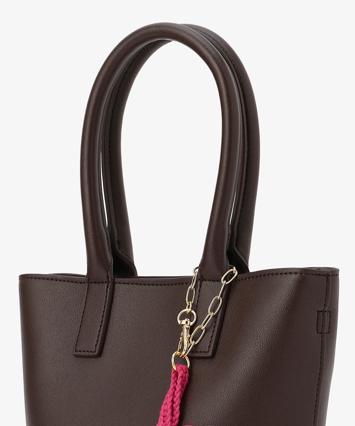 Bloom Leather ミニトート 〜With Algeria Charm〜 BROWN