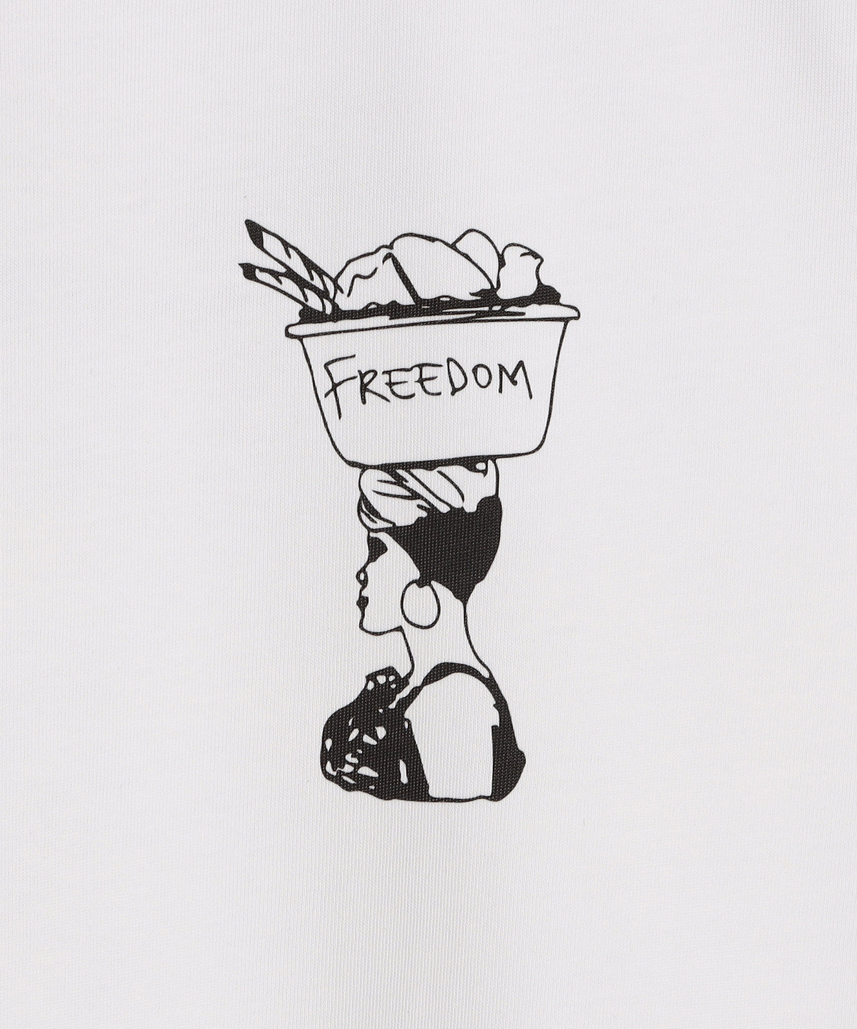Lunch T-shirts FREEDOM WOMAN WHITE