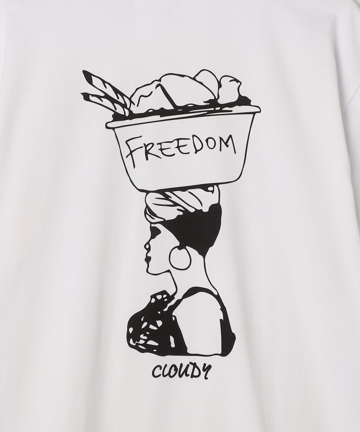 Lunch T-shirts FREEDOM WOMAN WHITE