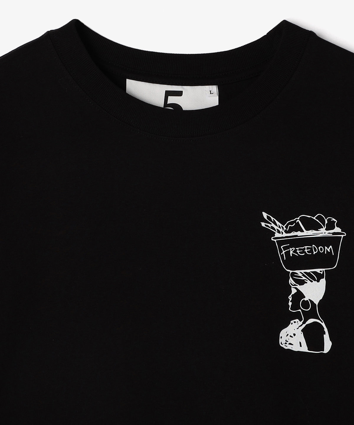 Lunch T-shirts FREEDOM WOMAN BLACK