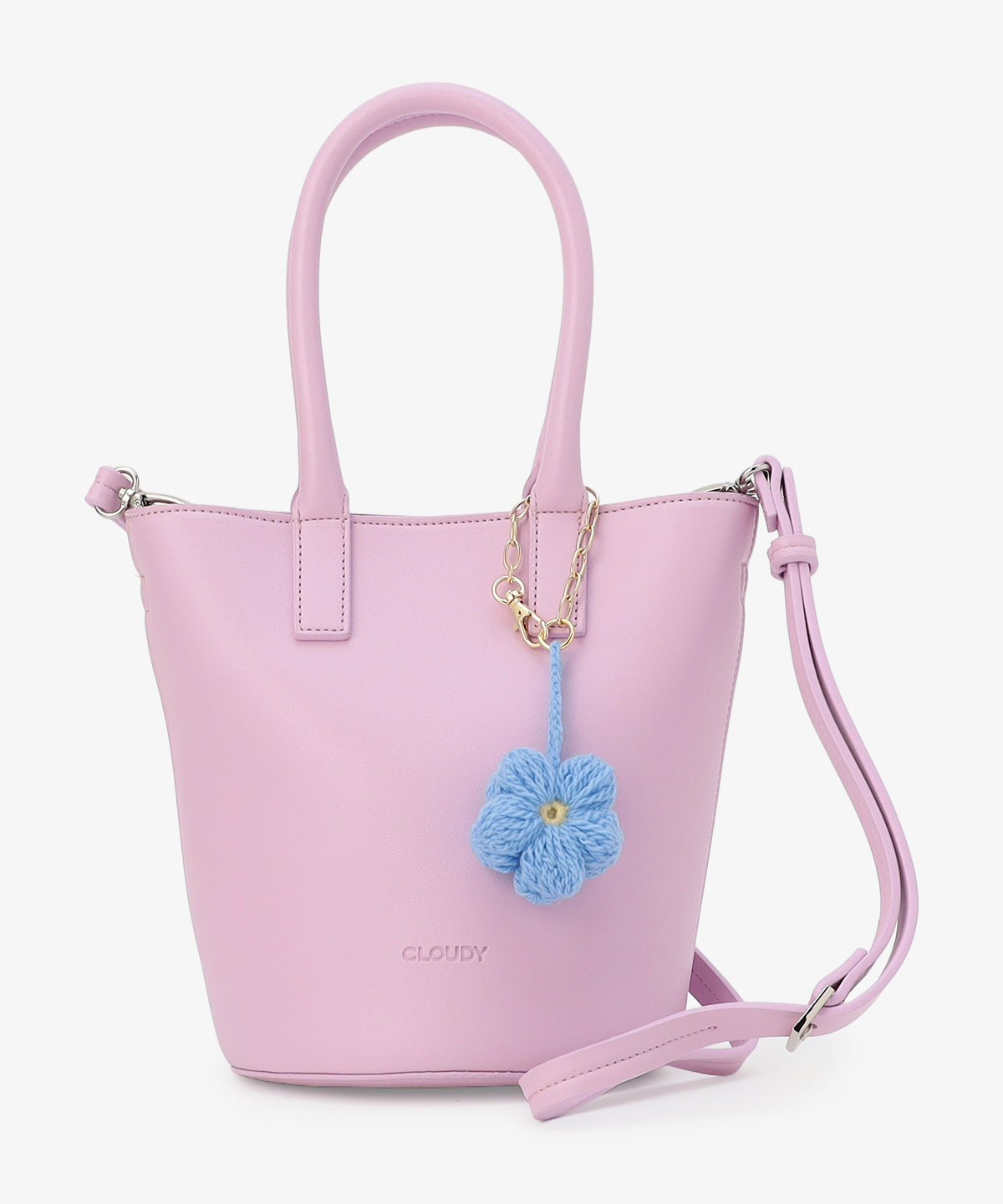 Bloom Leather ミニトート 〜With Algeria Charm〜 PURPLE