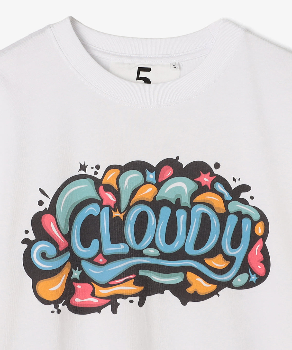 Lunch T-shirts CLOUDY GRAFFITI WHITE