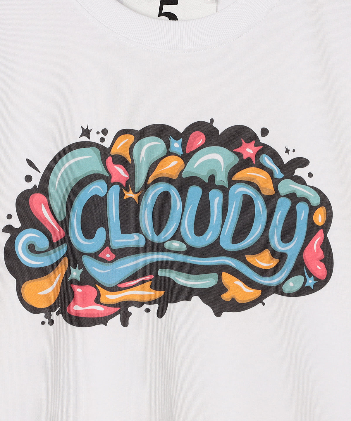 Lunch T-shirts CLOUDY GRAFFITI WHITE