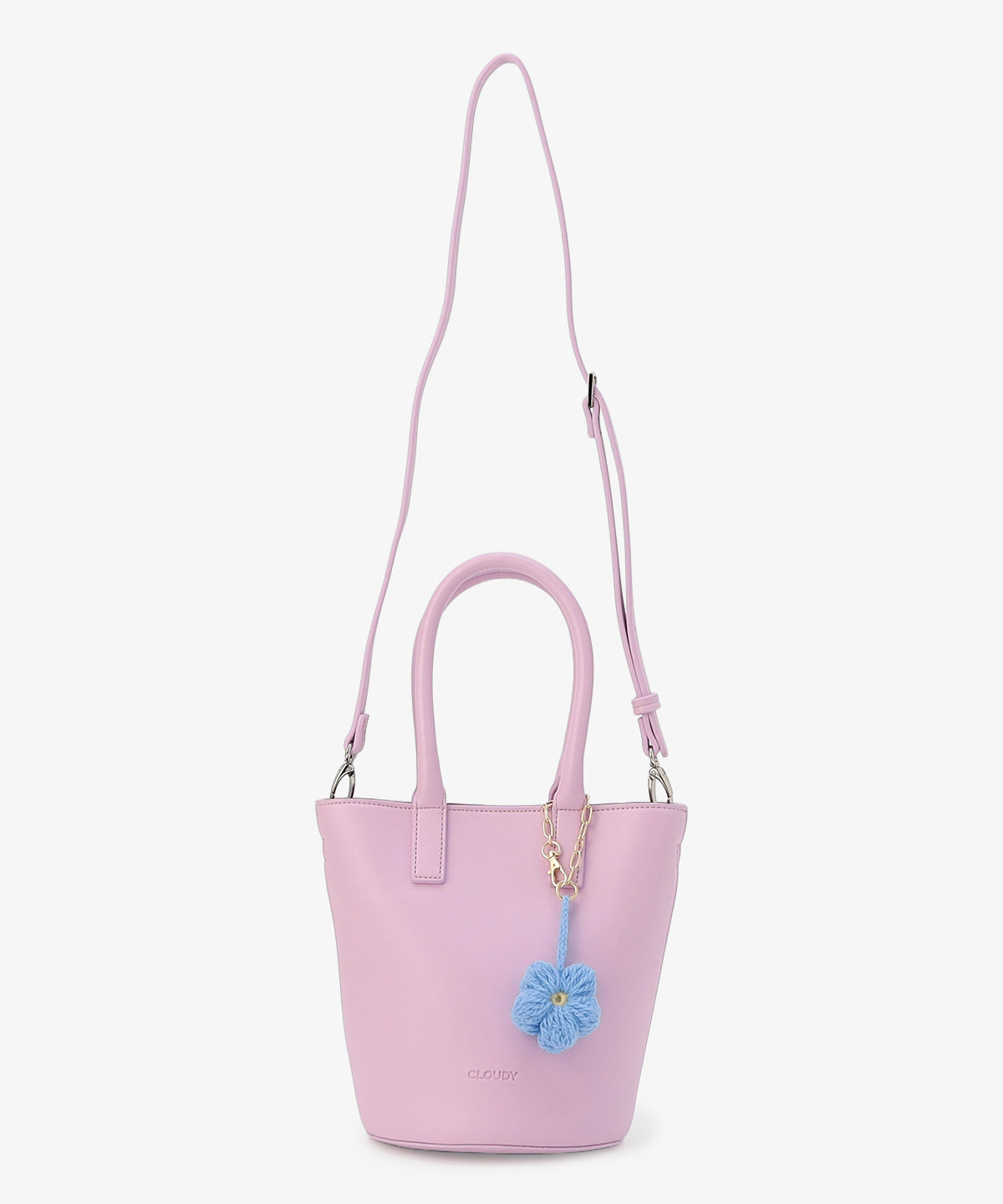 Bloom Leather ミニトート 〜With Algeria Charm〜 PURPLE