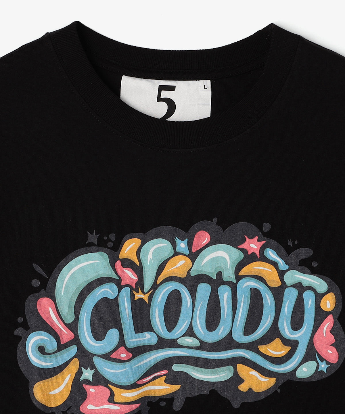 Lunch T-shirts CLOUDY GRAFFITI BLACK