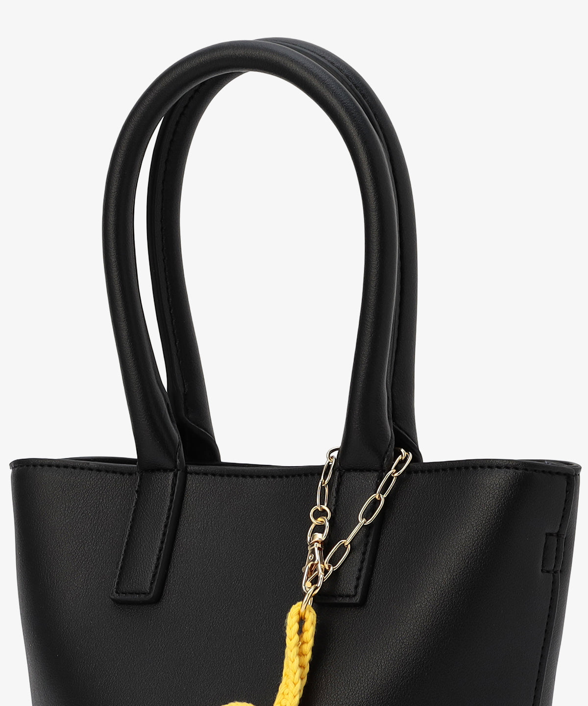 Bloom Leather ミニトート 〜With Algeria Charm〜 BLACK