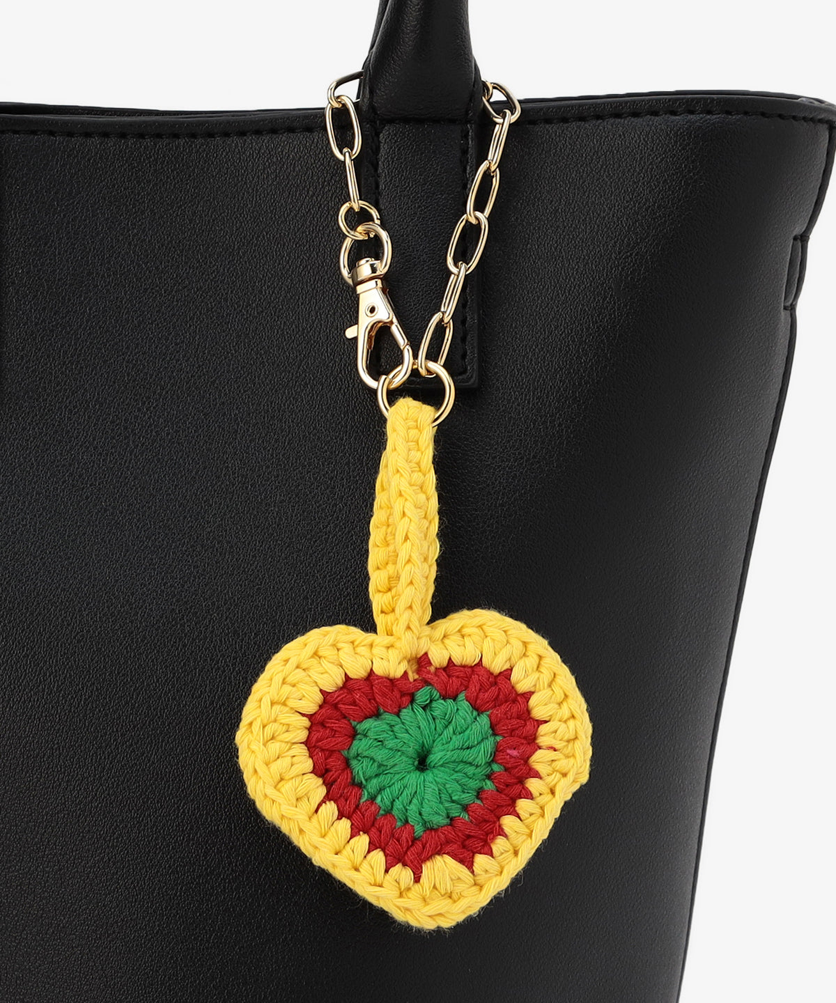Bloom Leather ミニトート 〜With Algeria Charm〜 BLACK