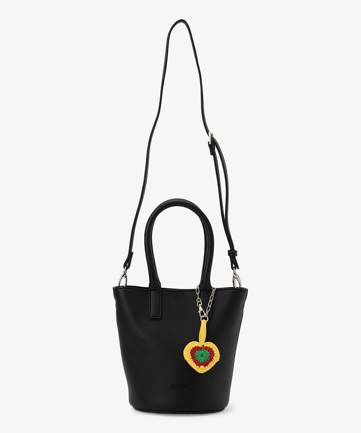 Bloom Leather ミニトート 〜With Algeria Charm〜 BLACK