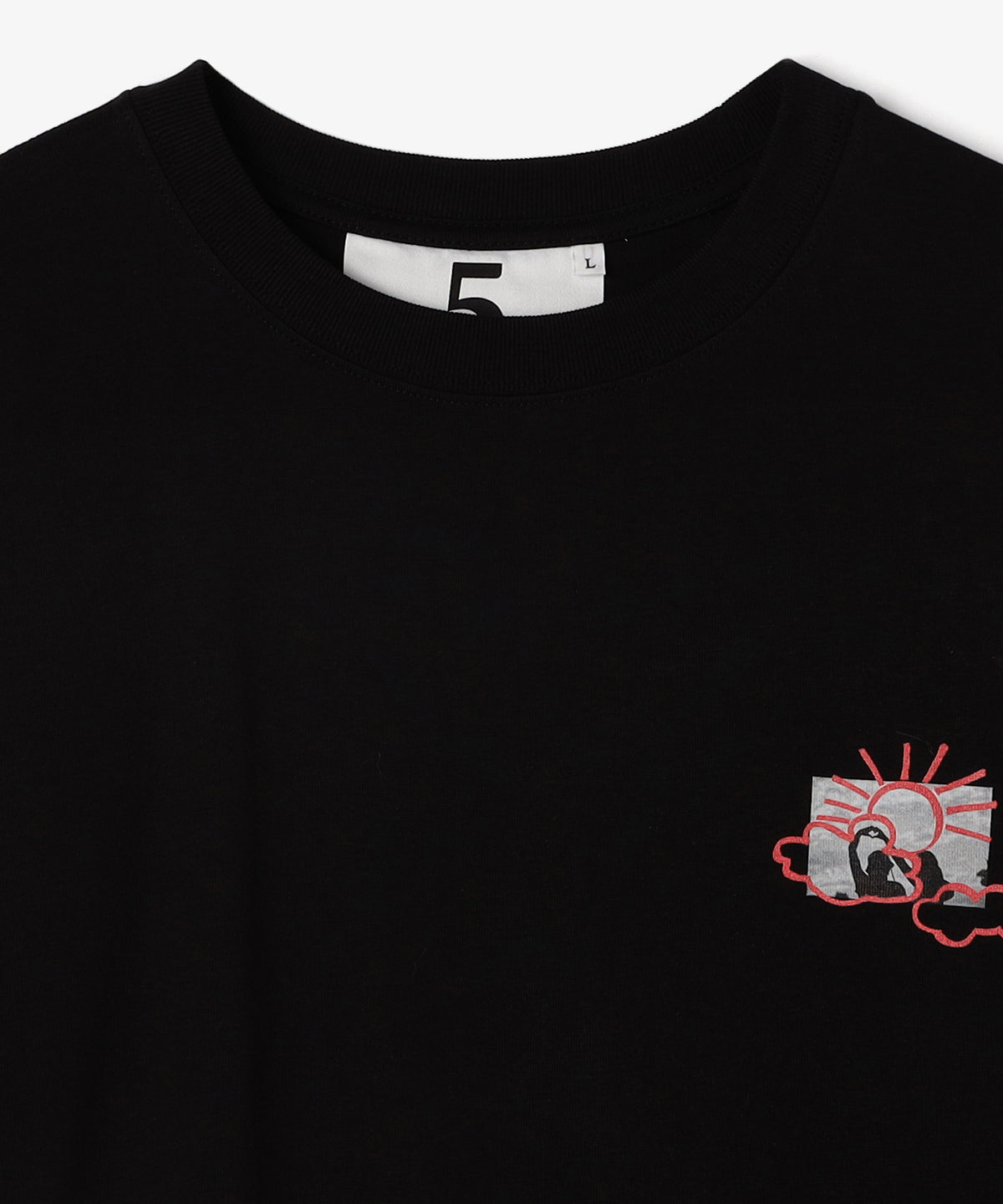 Lunch T-shirts OVER THE CLOUD BLACK