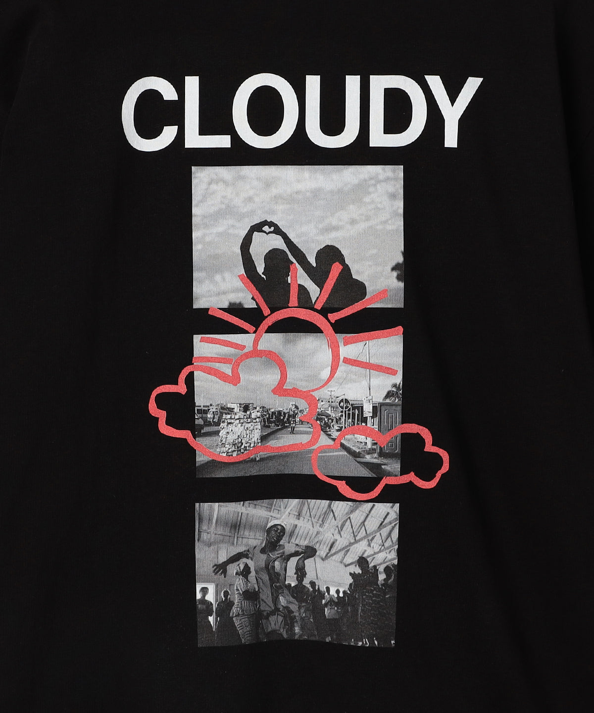 Lunch T-shirts OVER THE CLOUD BLACK