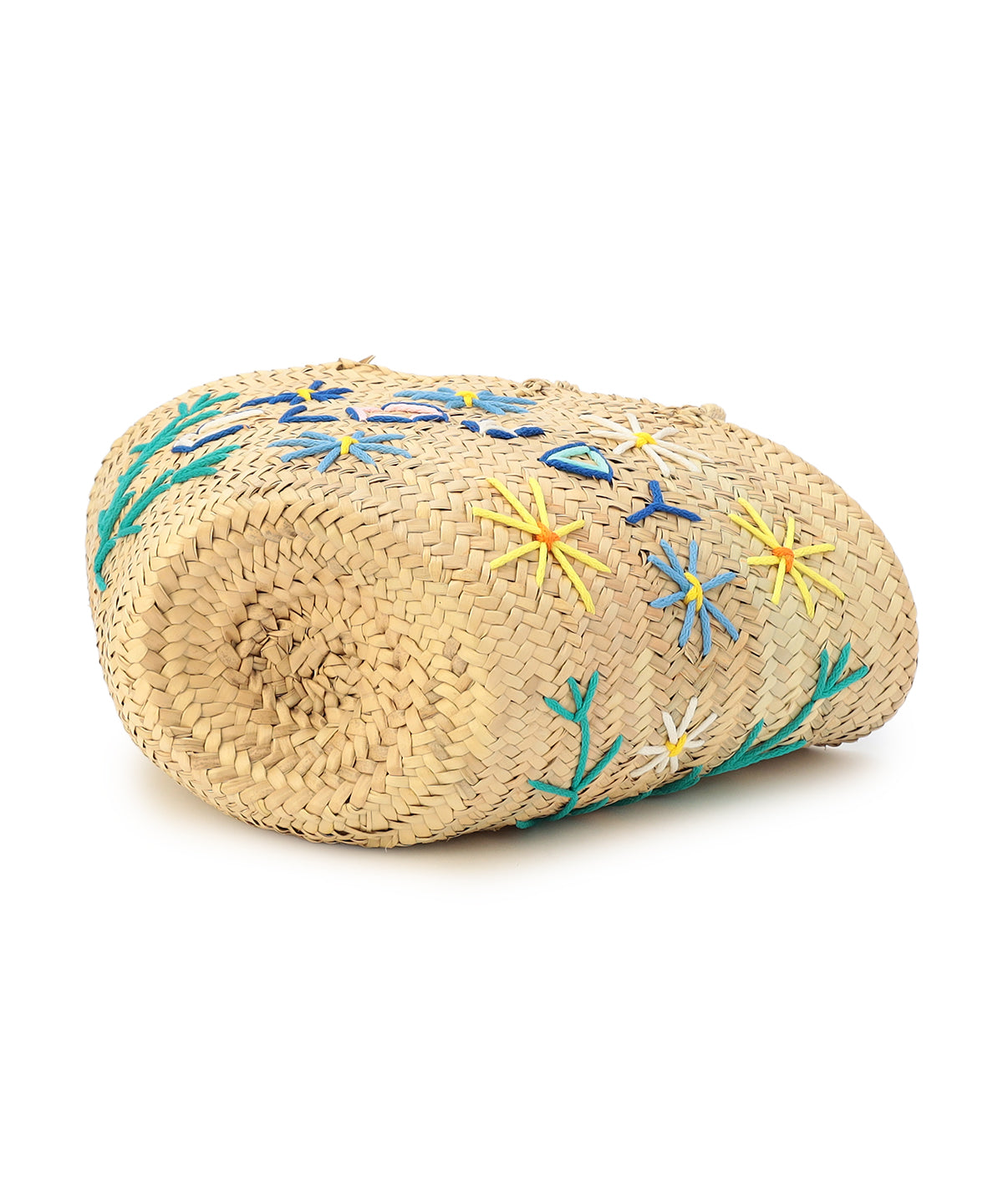 刺繍 Doum Basket BLUE