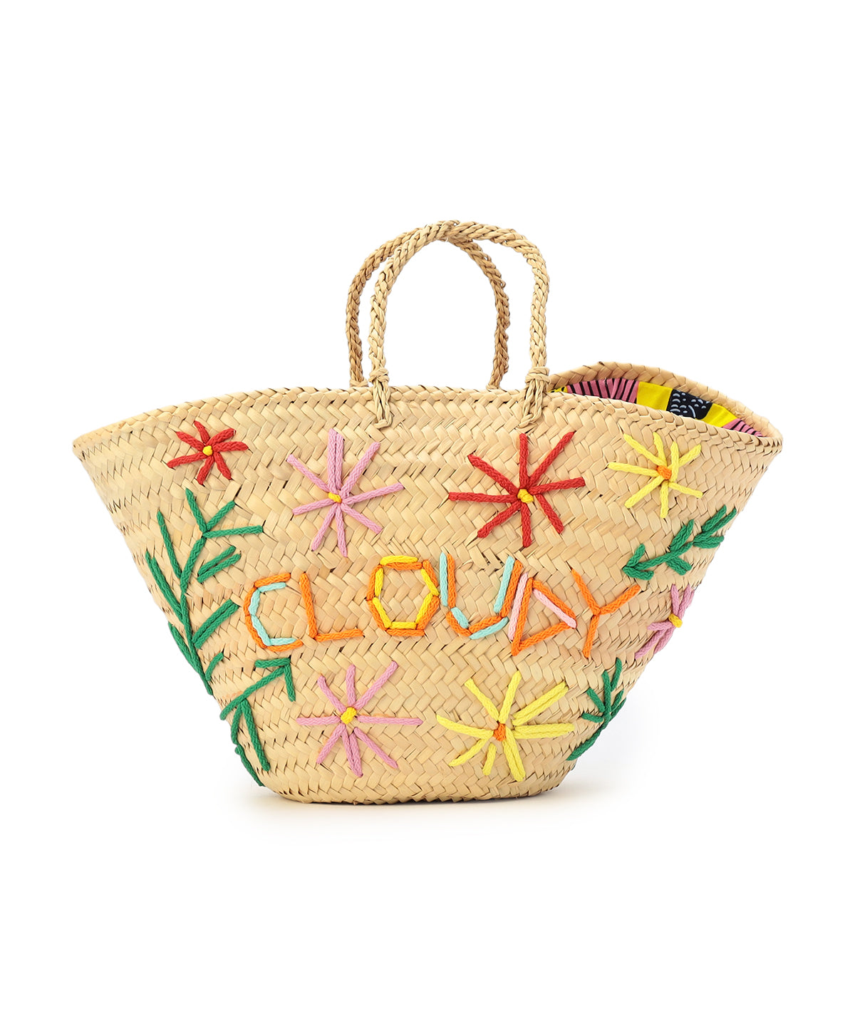 刺繍 Doum Basket ORANGE
