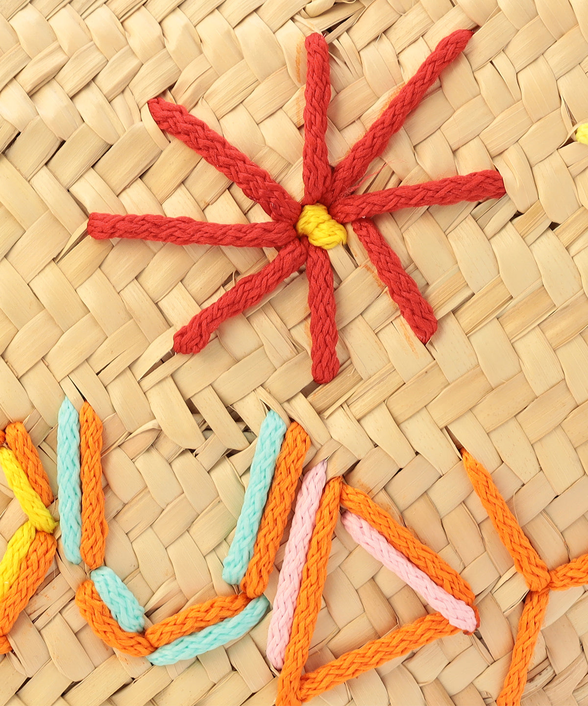 刺繍 Doum Basket ORANGE
