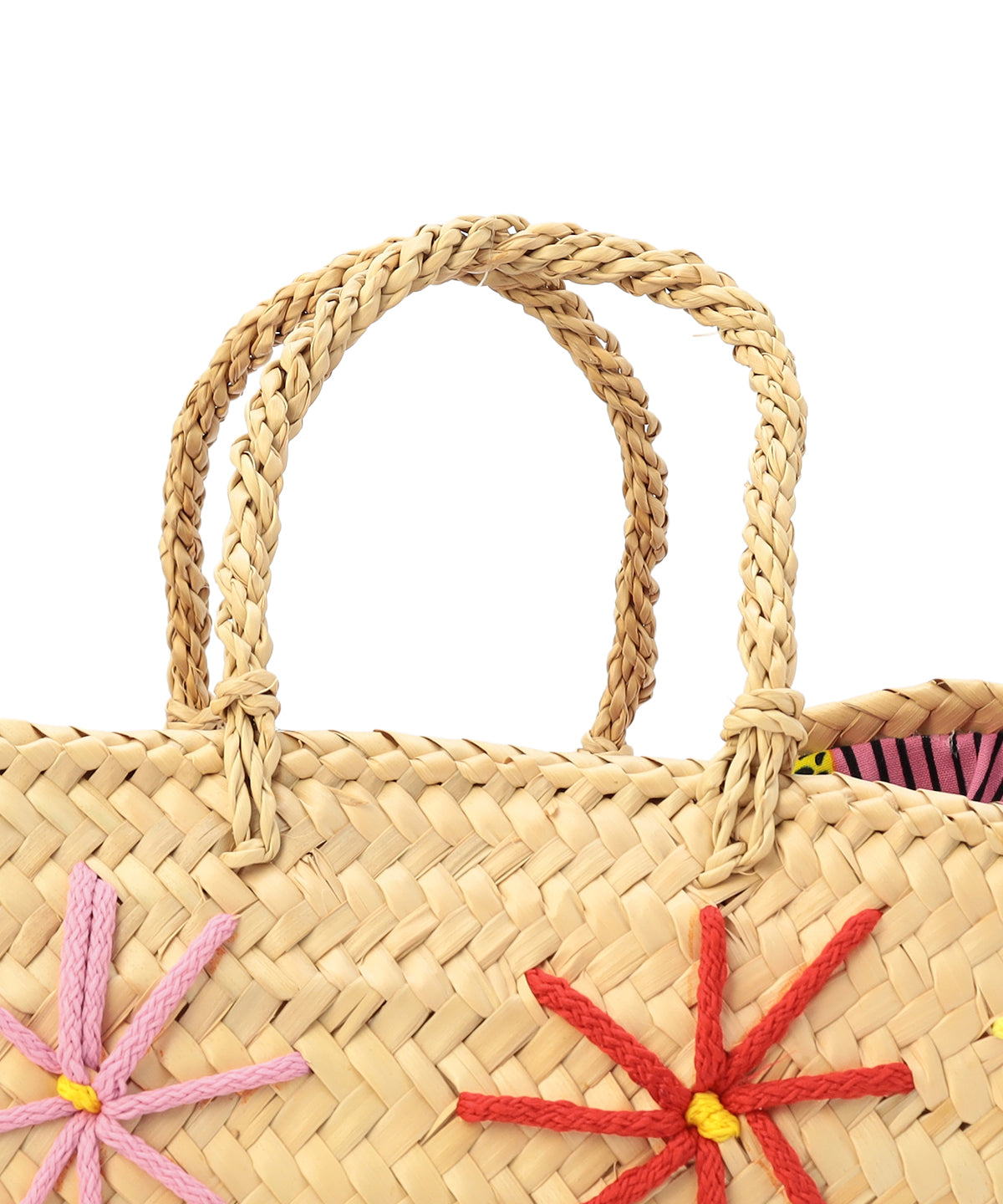 刺繍 Doum Basket ORANGE