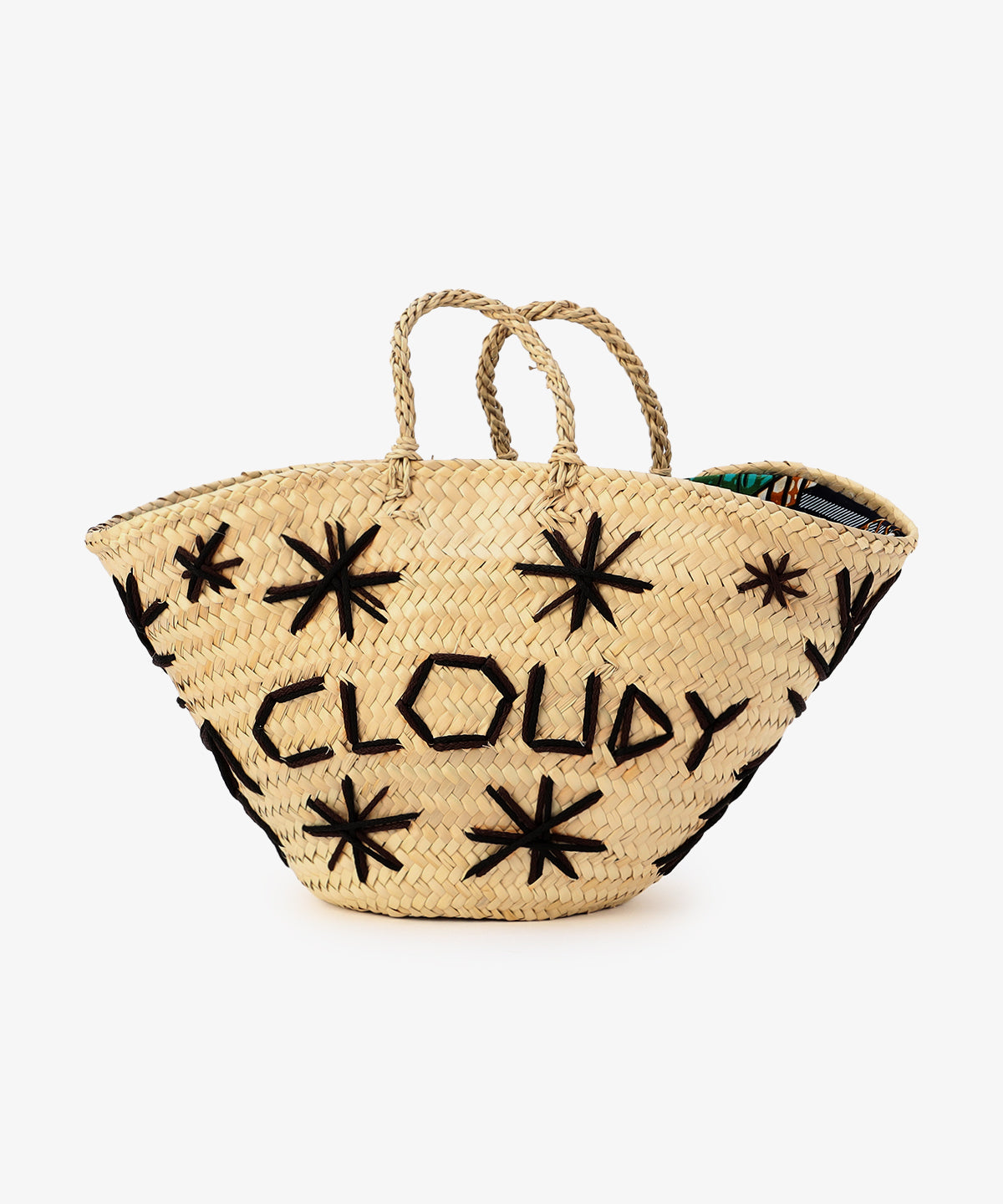 刺繍 Doum Basket BLACK