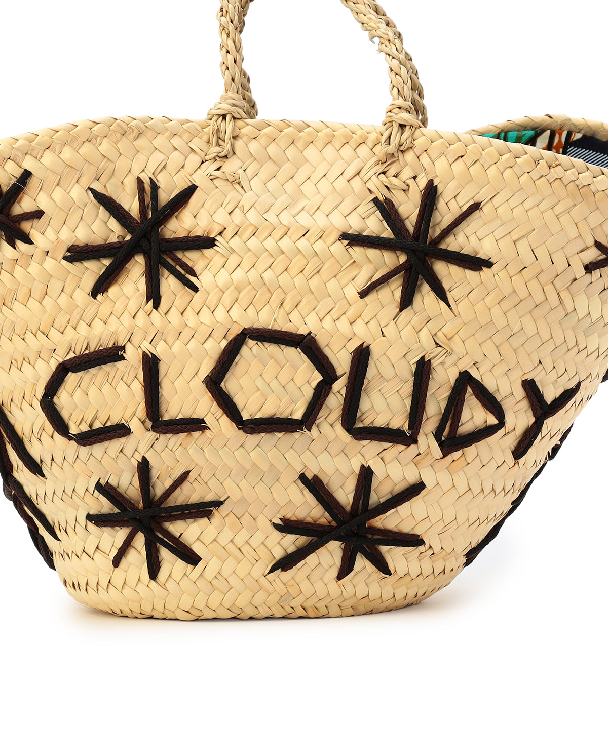 刺繍 Doum Basket BLACK