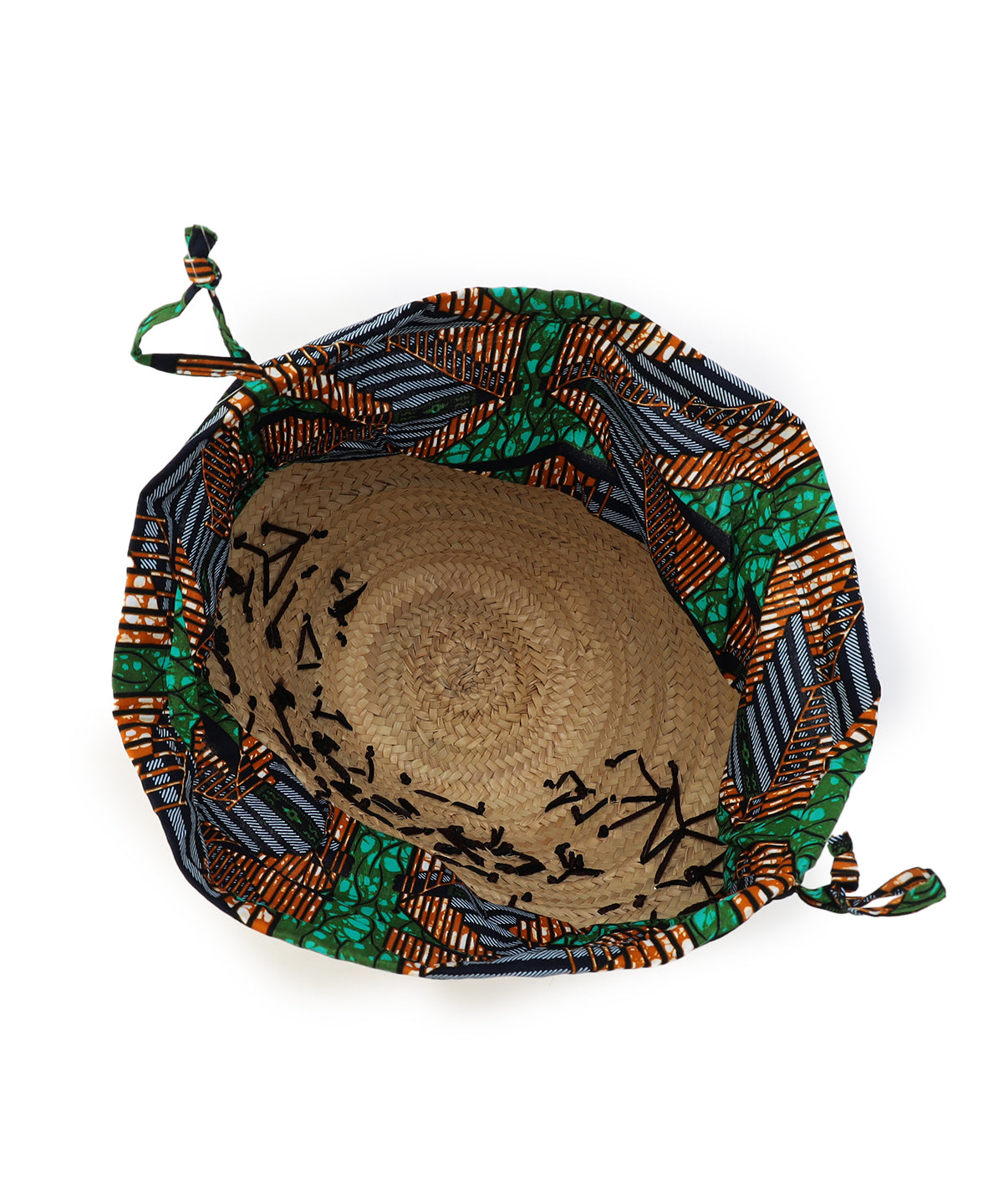 刺繍 Doum Basket BLACK
