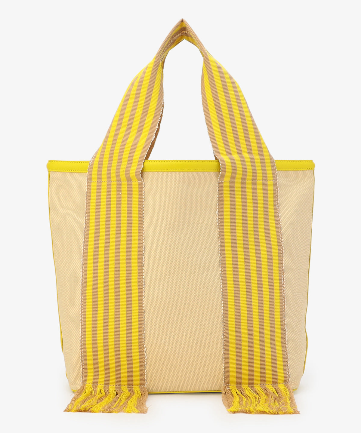 フリンジケンテキャンバストート（Mサイズ）YELLOW×BEIGE