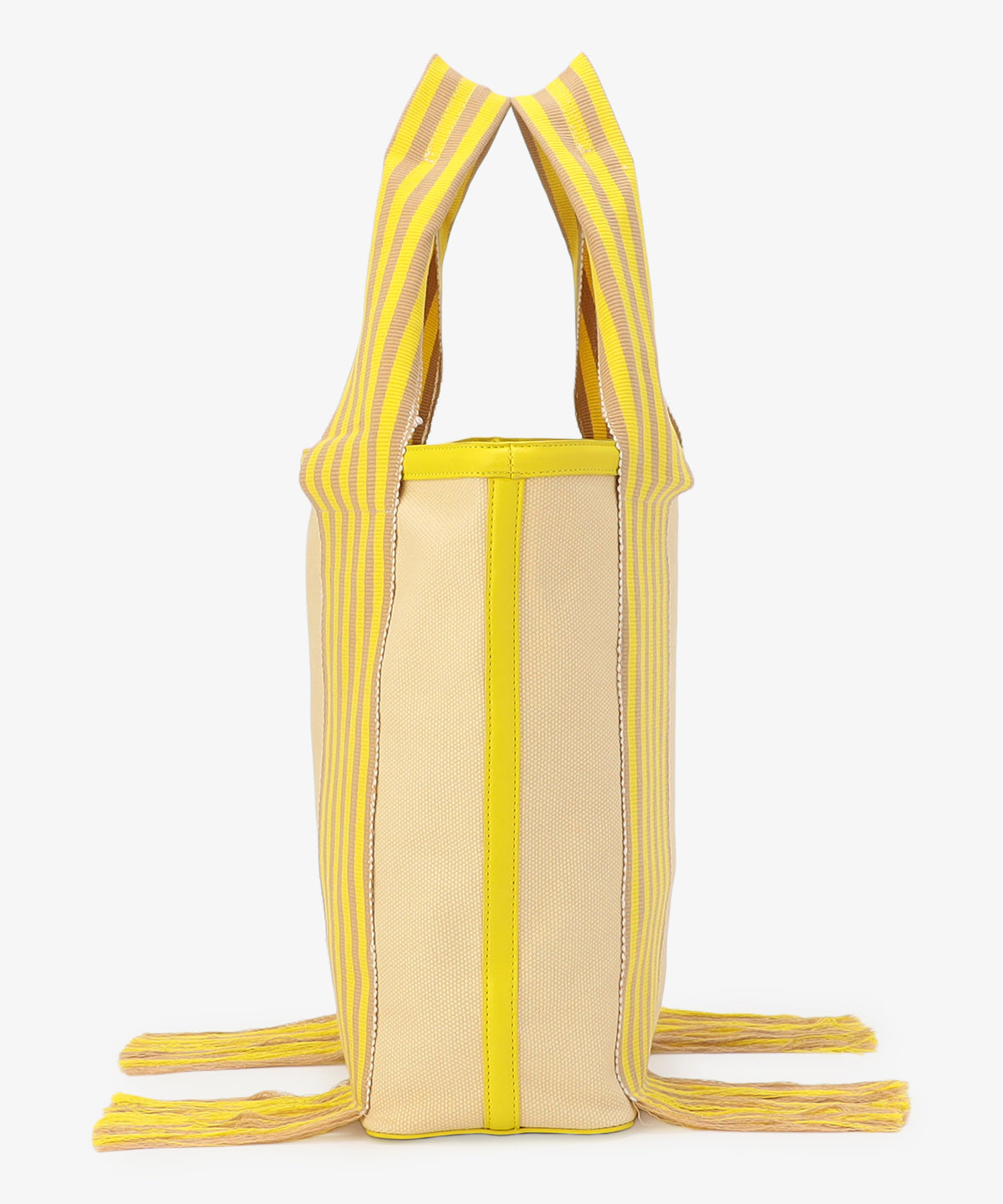 フリンジケンテキャンバストート（Mサイズ）YELLOW×BEIGE