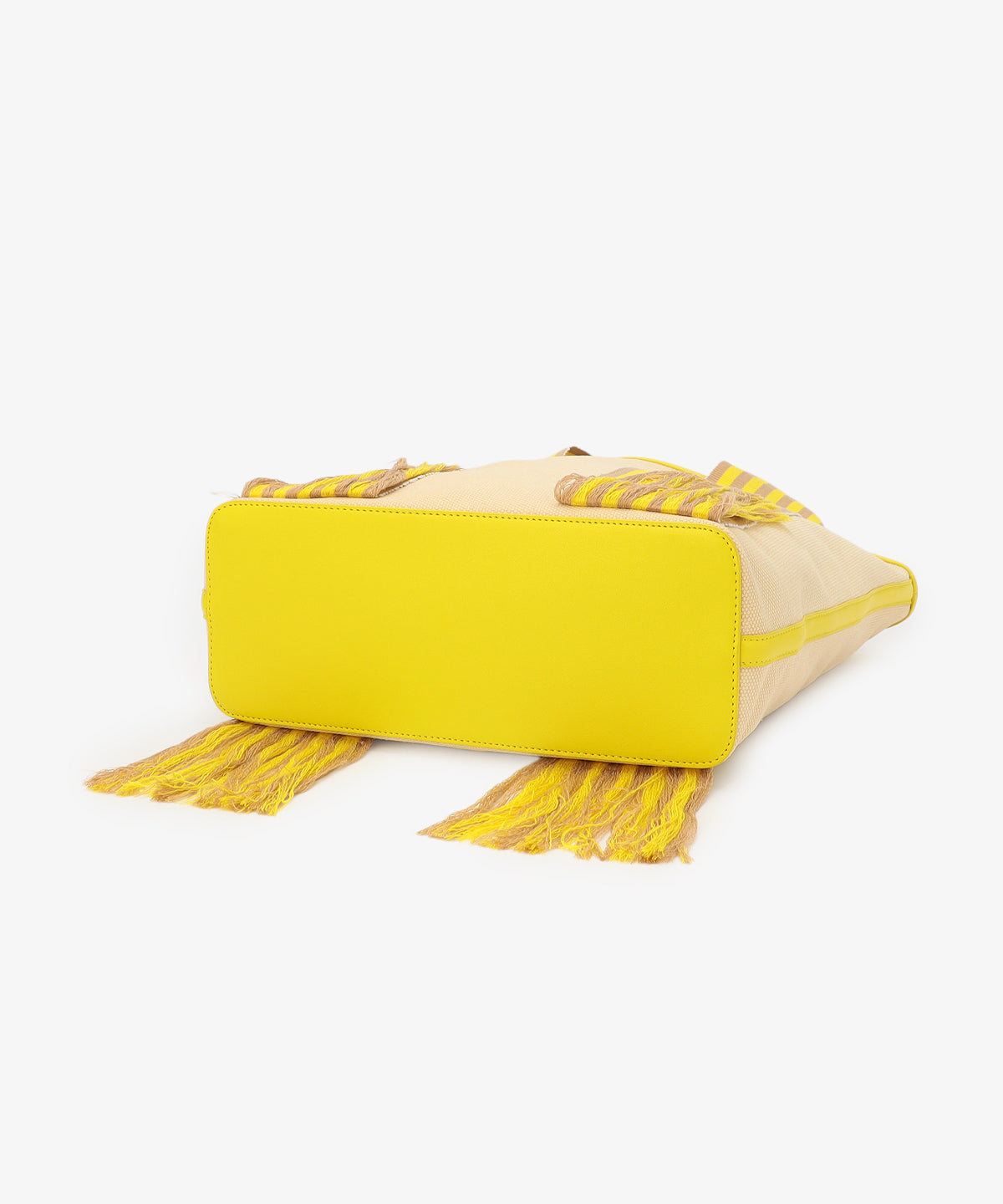 フリンジケンテキャンバストート（Mサイズ）YELLOW×BEIGE