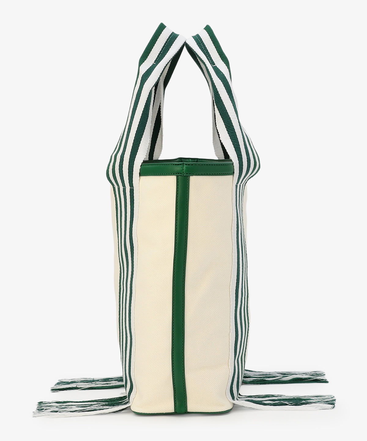 フリンジケンテキャンバストート（Mサイズ）GREEN×WHITE