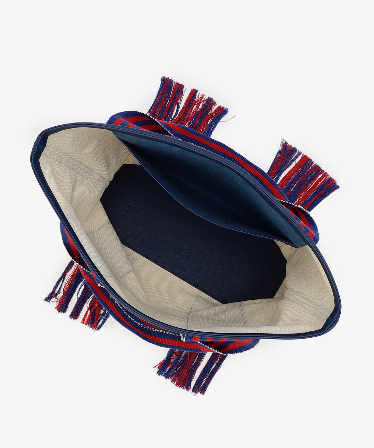 フリンジケンテキャンバストート（Mサイズ）BLUE×RED