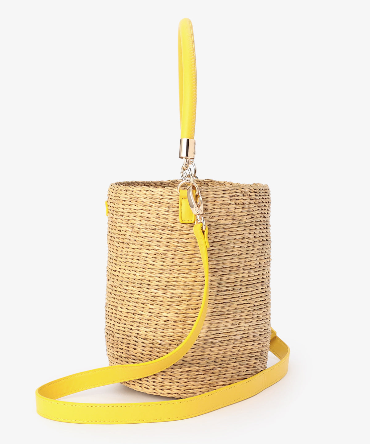 2way Hundle Tube Basket YELLOW/NATURAL