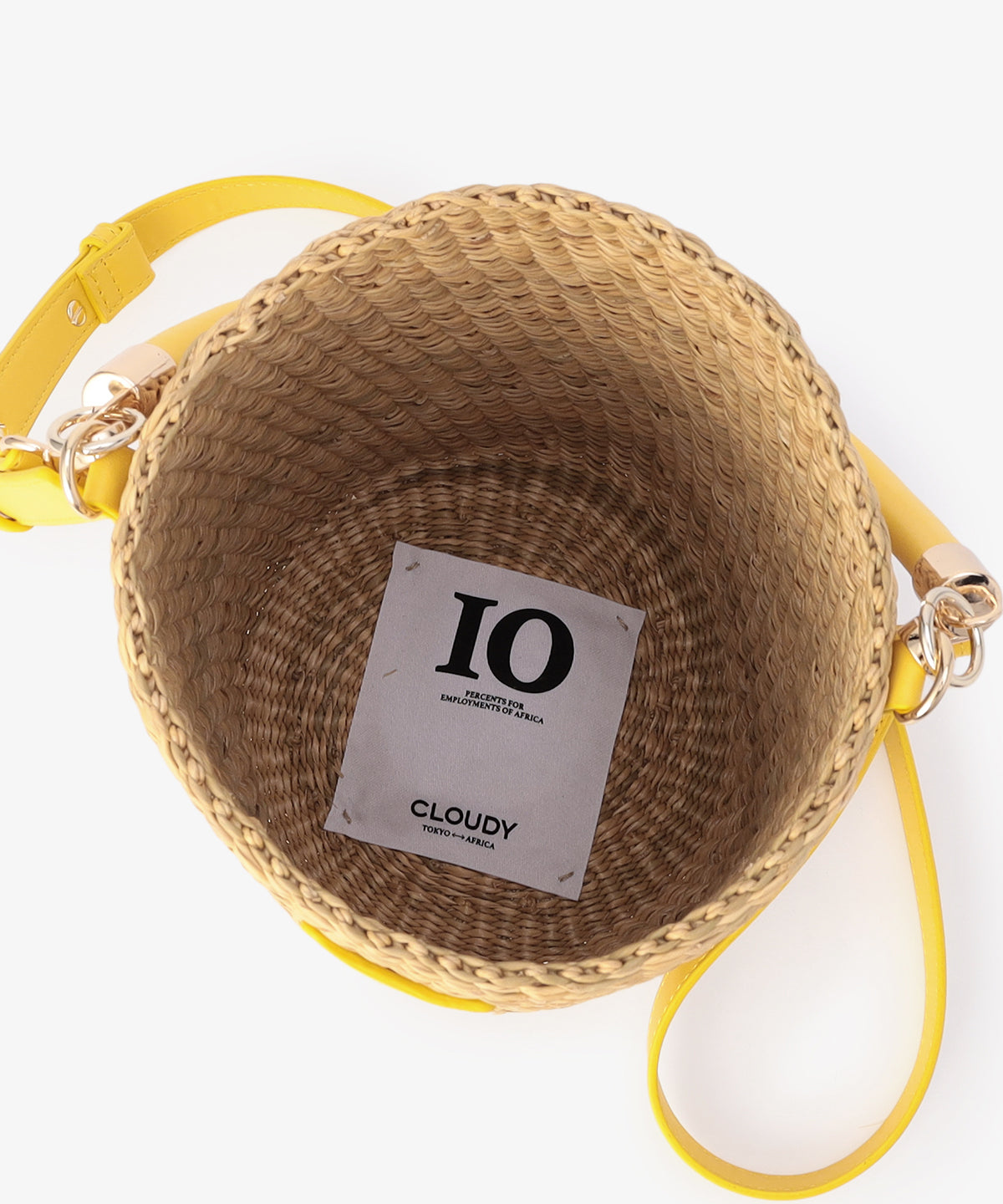 2way Hundle Tube Basket YELLOW/NATURAL