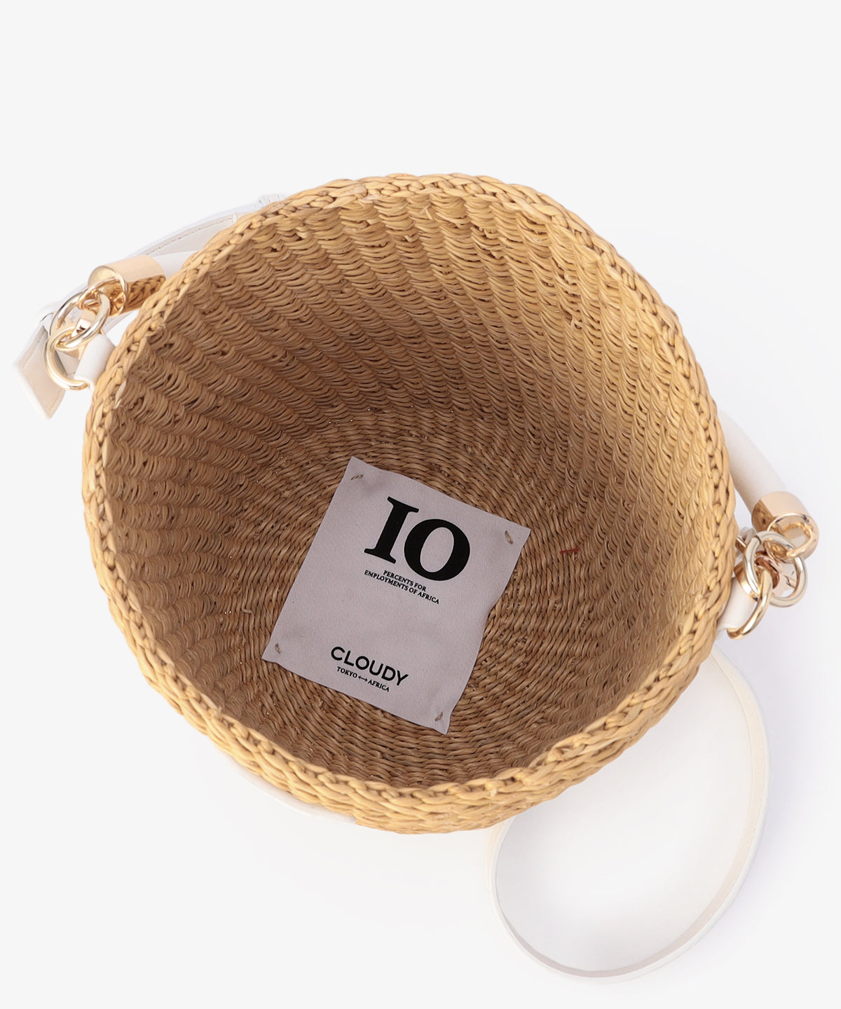2way Hundle Tube Basket WHITE/NATURAL