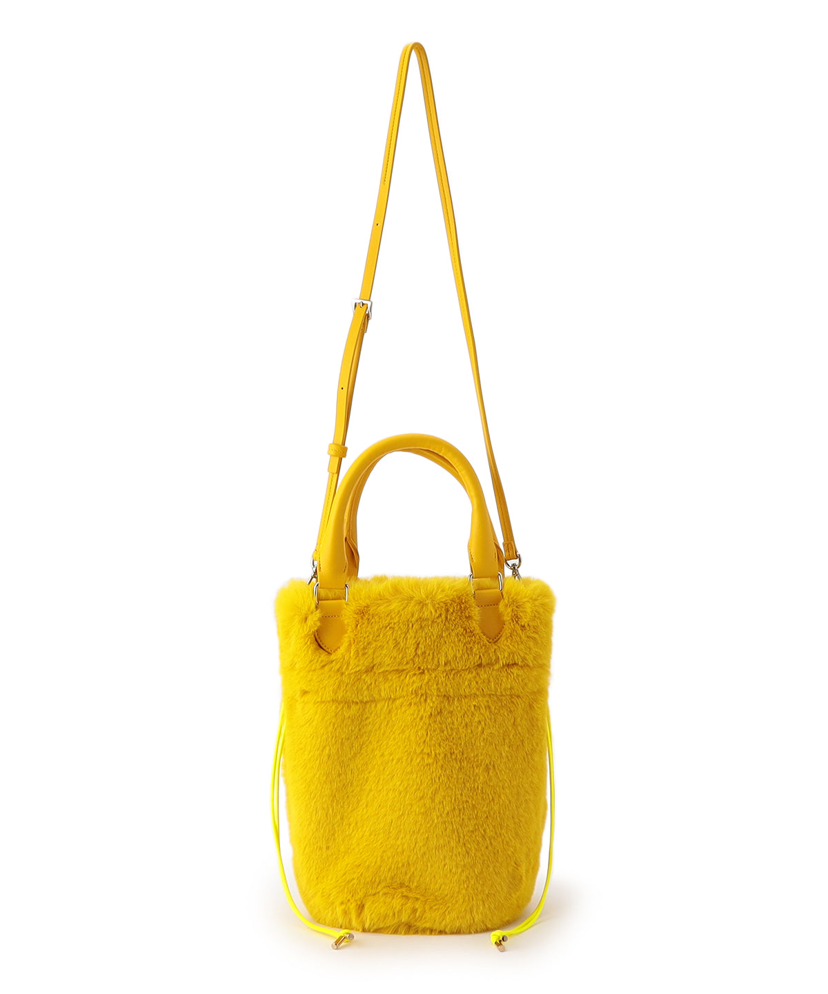 【予約：11月中旬〜下旬発送予定】Eco Fur Drawstring Shoulder Bag YELLOW